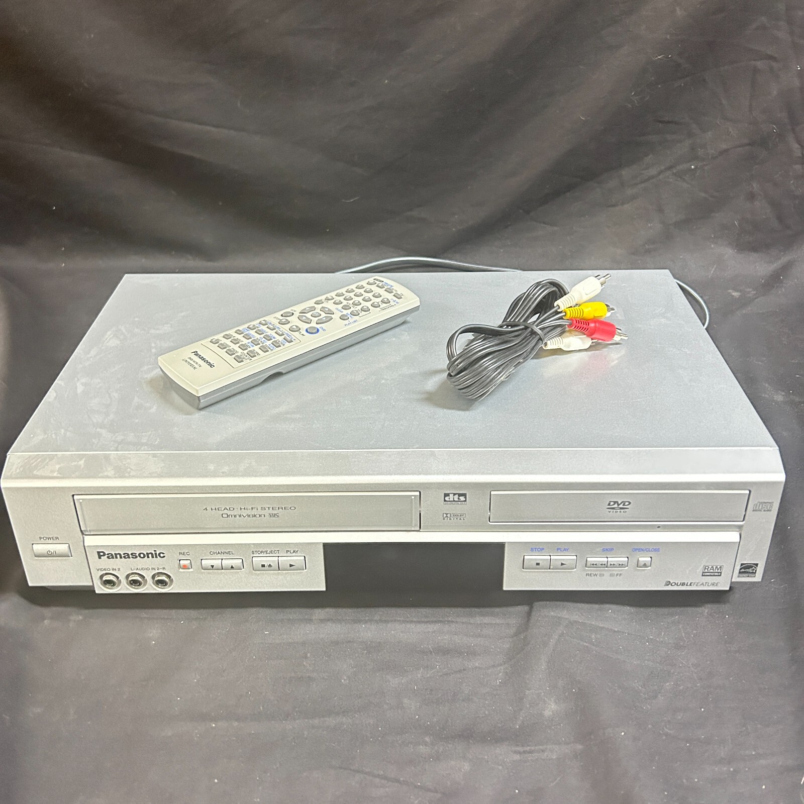 Panasonic PVD4744S DVD VCR Combo HiFi VHS Recorder with Remote