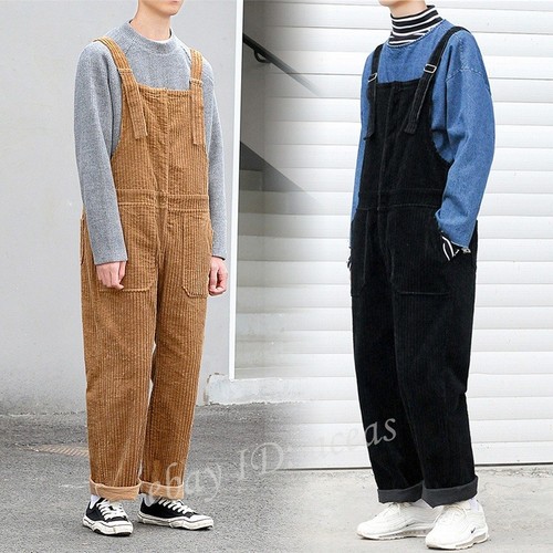 Men Retro Corduroy Winter Overall 