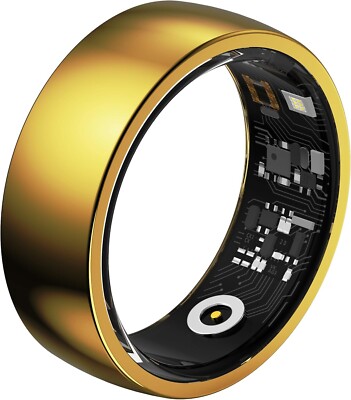 SMART HEALTH RING FITNESS ACTIVITY TRACKER (GOLD) GRÖSSE 9 BRANDNEU!