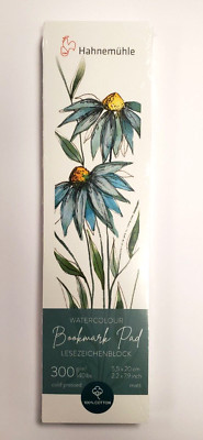 Hahnemühle Watercolour Bookmark Pad / Lesezeichenblock 300 g/m² 5,5 x 20 cm NEU