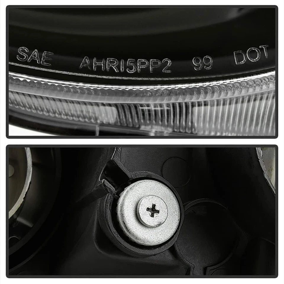 [For HID Xenon Model] Black 2002-2003 Acura TL Headlamps lights Pair Left+Right - Image 4 of 4