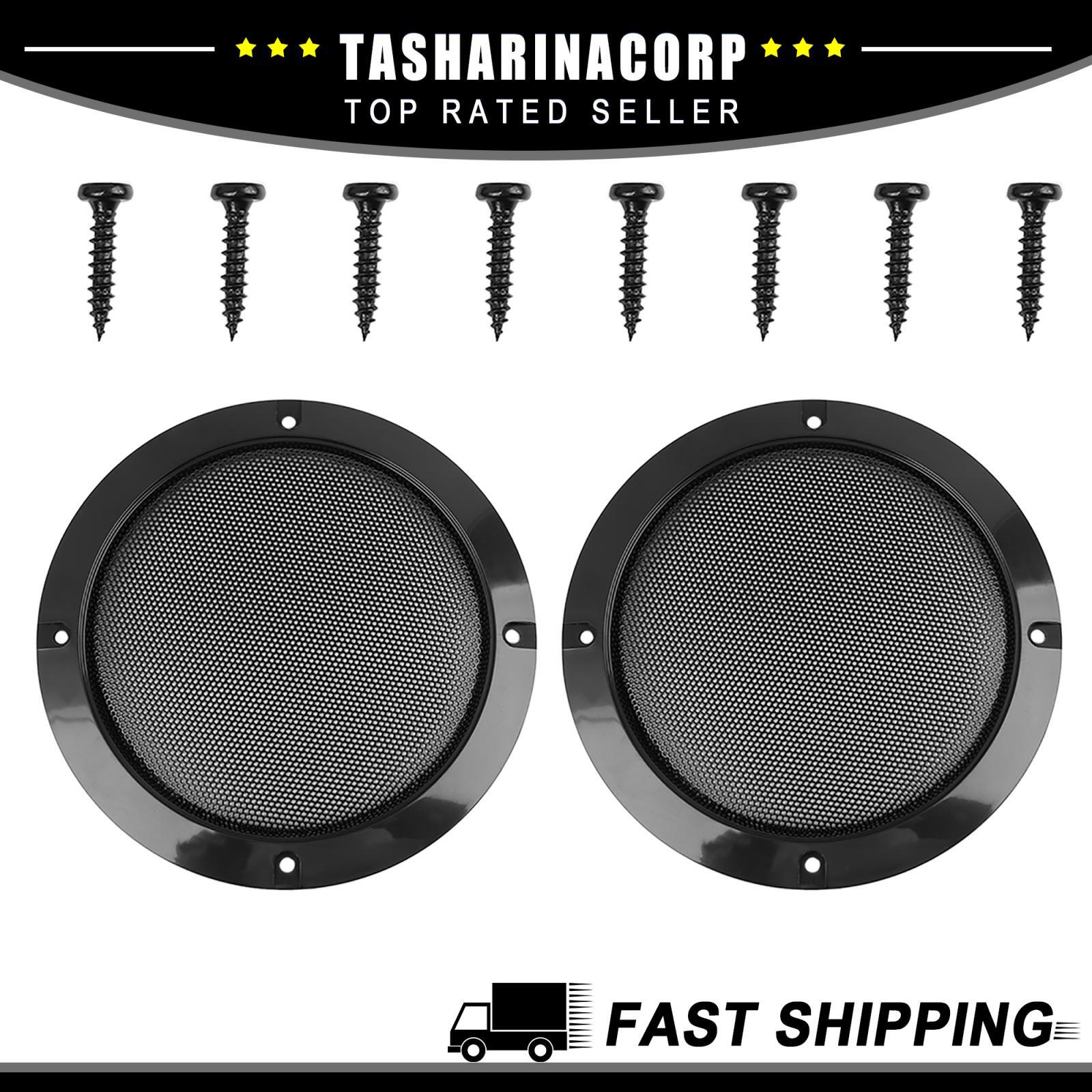 Universal Piece of 2 Auto Car Speaker Grill Cover Steel Mesh Protector 5