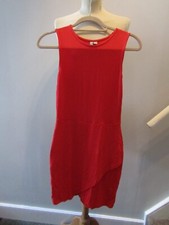 Women's ASOS Red Sleeveless Summer Dress Wrap Style UK Size 10