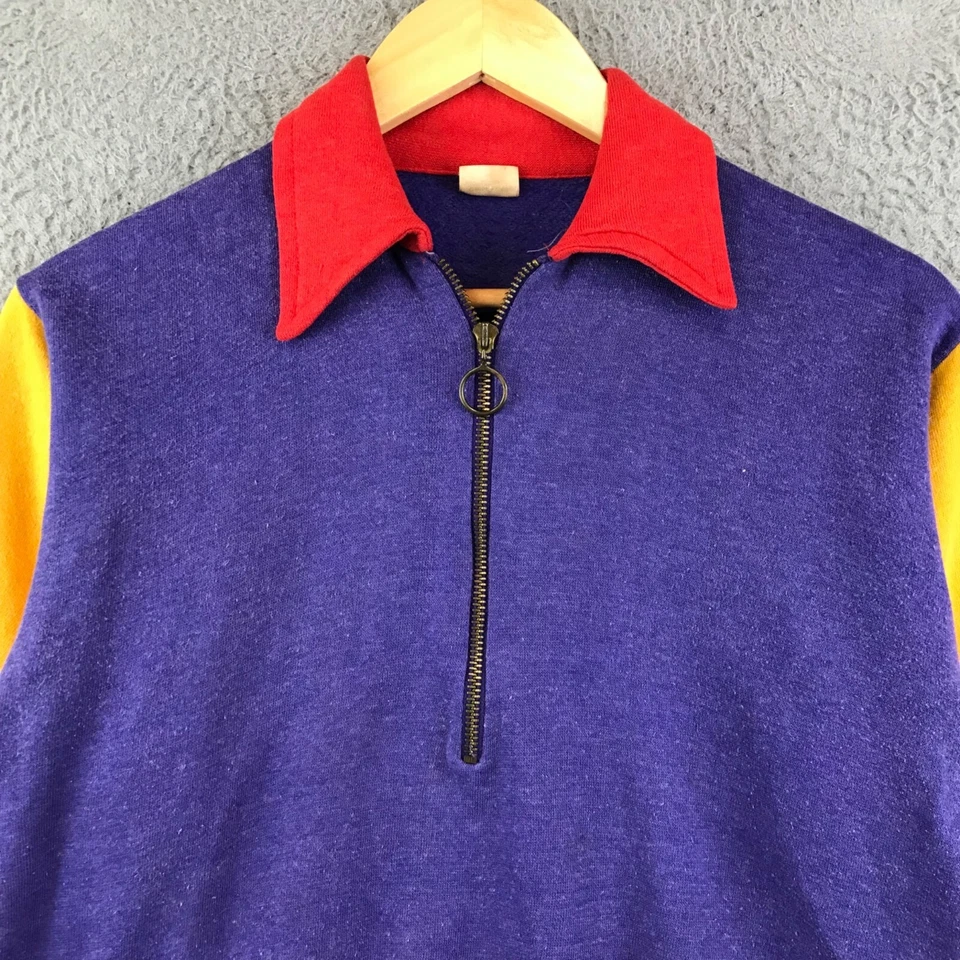 Camiseta Vintage Penny Años 60 Patchwork Cuarto Cremallera Talla M Foto 2 de 4