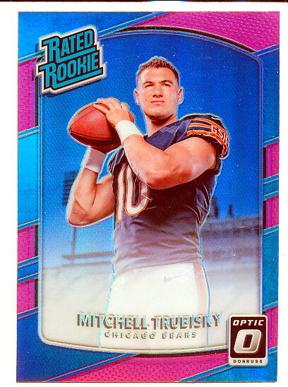 2017 Donruss Optic Mitchell Trubisky Pink Prizm RC #178