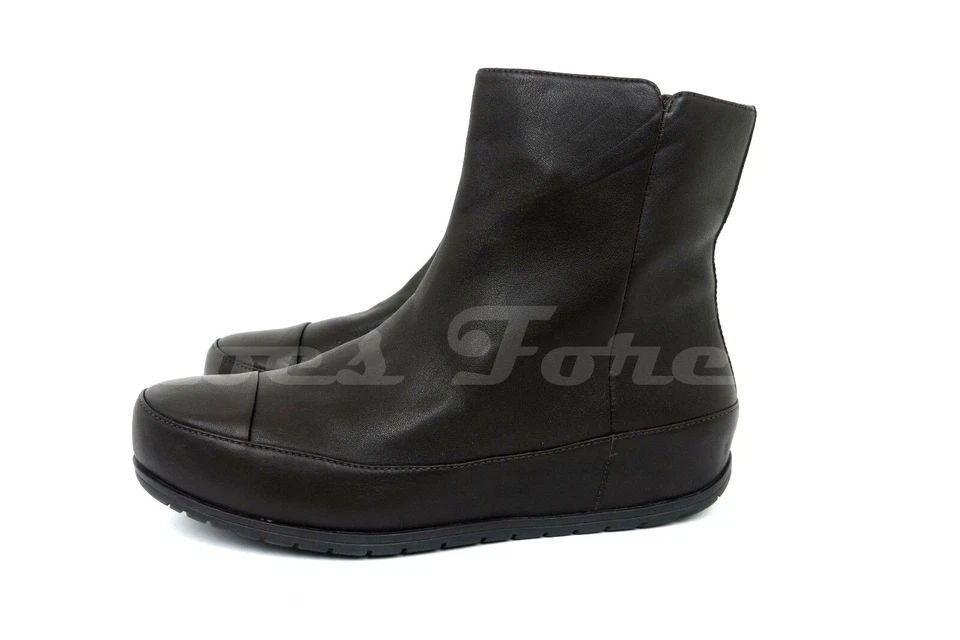 FitFlop женщин темно коричневый кожаный стороне молнии крышка носок ботильоны размер 7,5 - Изображение 2 из 4