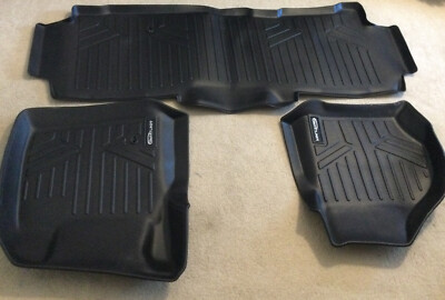 SMARTLINER Floor Mats Liner Black For 99-2007 F-250/F-350 Super Duty A0176/B0297