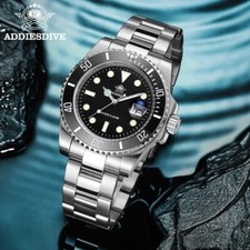 ADDIESDIVE Stainless Steel Watch Men's European and American Business Leisure