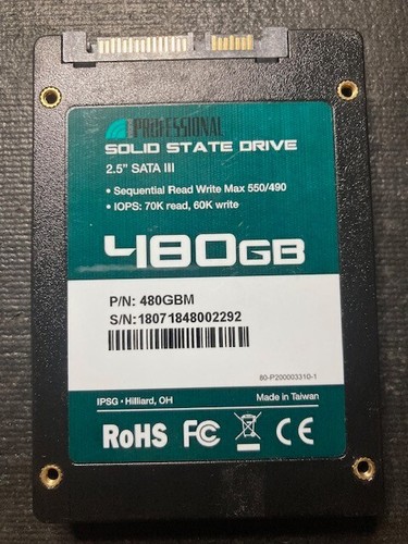 (LOT of 2) InLand Professional 480GB 2.5" 7mm Laptop SSD 480GBM Excellent Health - Picture 2 of 2