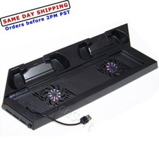 Cooling Cooler Fan  Dual Controller USB Charging Dock Base f Sony Playstation 4