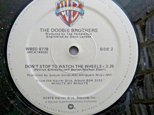 THE DOOBIE BROTHERS WHAT A FOOL BELIEVES 12" SINGLE WBSD 8778 NEAR MINT 1978 - Picture 2 of 3