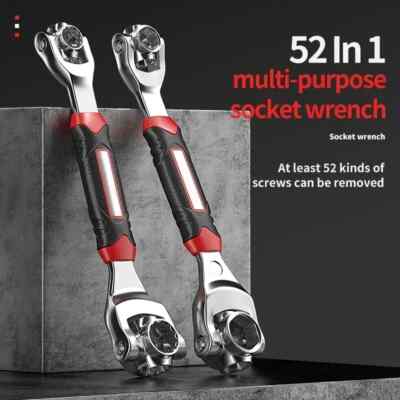 1PCS 52-in-1 Multi-Functional Socket Wrench Set - 8-19mm Non-Slip Handle Wrench