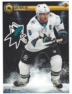 JOE PAVELSKI FATHEAD TRADEABLES SAN JOSE SHARKS REMOVABLE DECAL 2018-19 #44