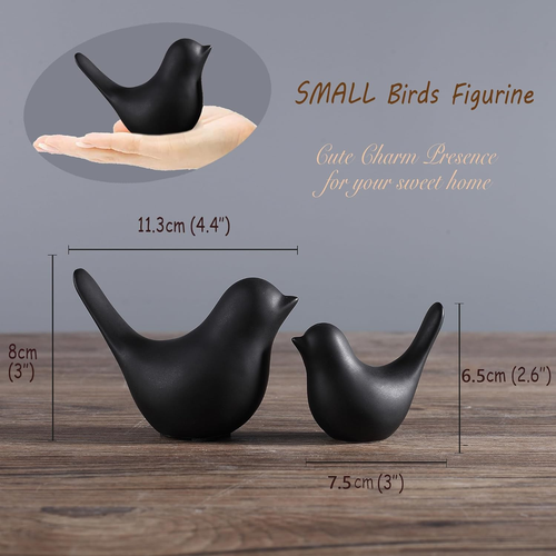 Small Animal Statues Home Decor Modern Style Black Decorative Ornaments for Livi - Picture 2 of 12