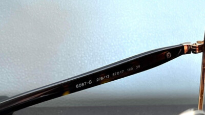 Bvlgari Italy 6087-B 278/13 Round Brown Gold Sunglasses $750  display picture 1