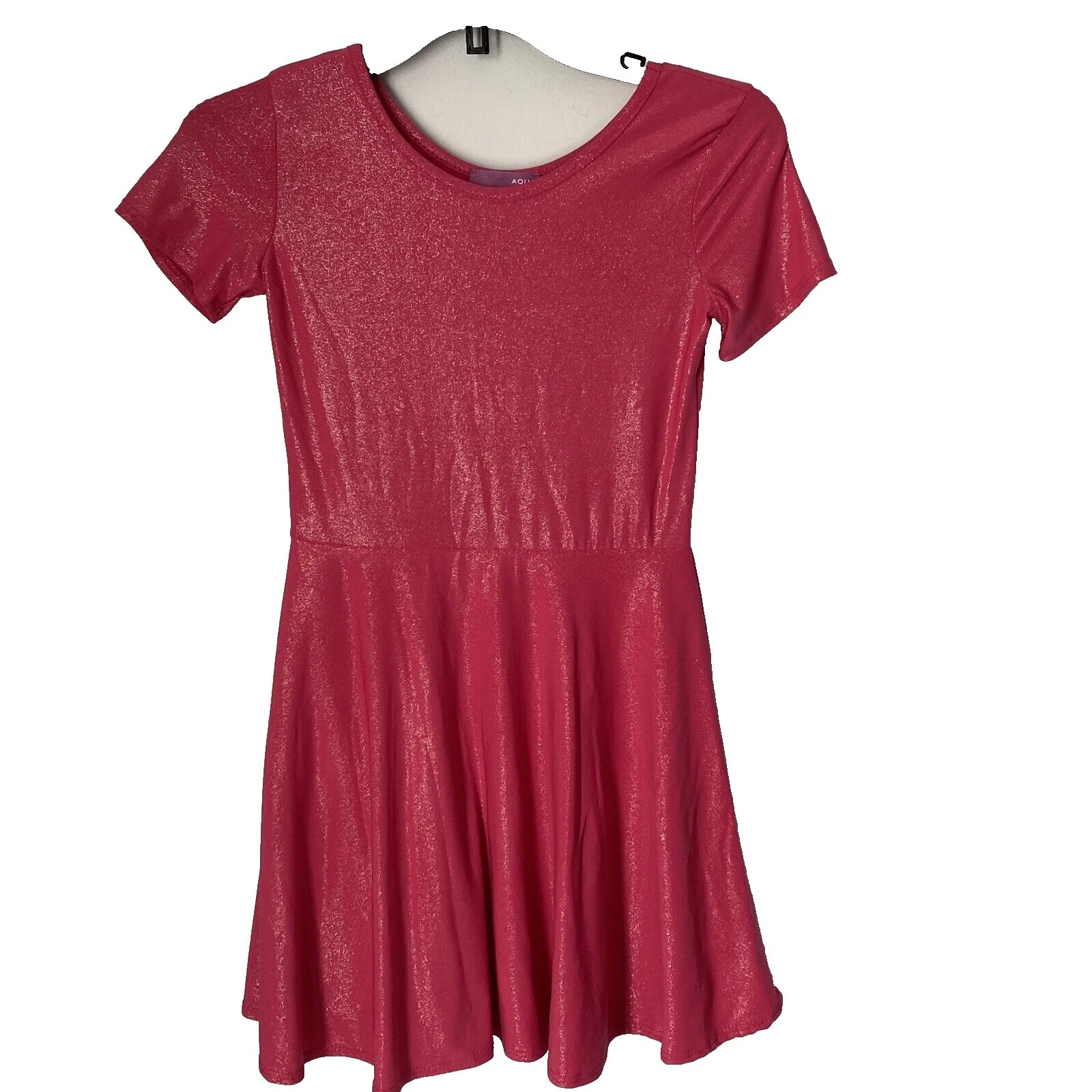 Голубые платья для девочек с коротким рукавом Aqua