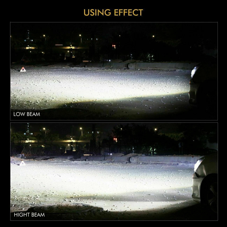 LED Headlights 9007 + Fog Light 9006 Bulbs Super Bright 6000K Xenon White DFQC - Image 2 of 4