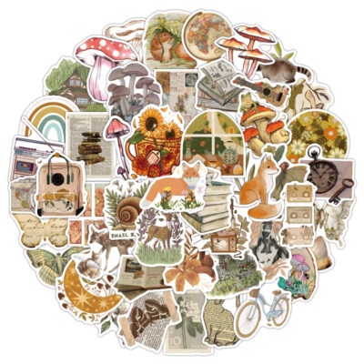 100 Stck. Klassische Vintage Aufkleber Abziehbilder Kunst Retro für Scrapbooking Laptop Autos