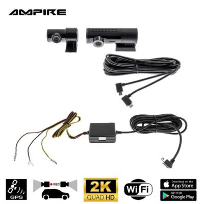 AMPIRE DC2-PRO Dual Dashcam in 2K Quad HD Auflösung, WiFi und GPS