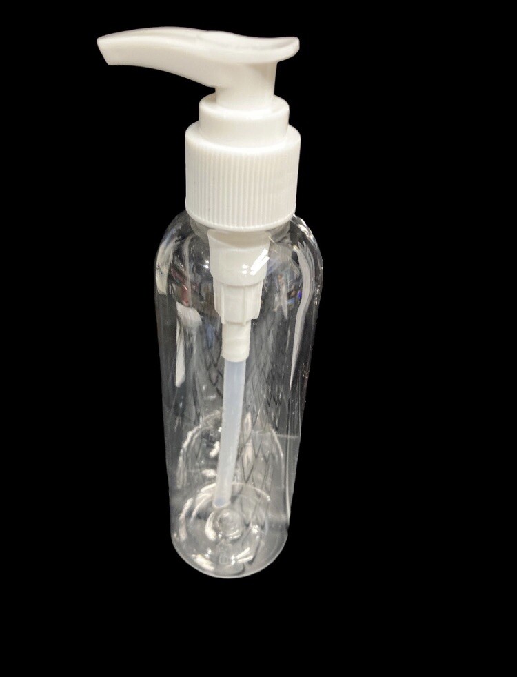 Clear 6oz Cosmo Round Plastic Bottles Lotion Pump Travel Bottles 12 pack Bulk