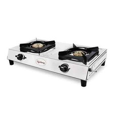 GOOD QWALITY Stainless Steel High Efficiency 2 Burner Gas Stove, ISI Certified,