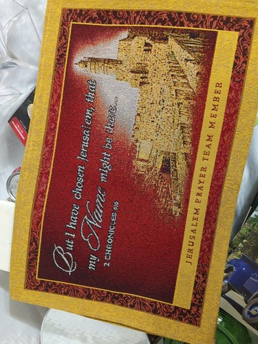 Tapestry Placemat Set of 6 Great Condition Religious - Picture 4 of 9