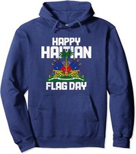Happy Haitian Flag Day Haiti Flag Pride Cute Gift Unisex Hooded Sweatshirt