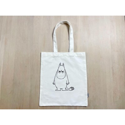 Moomin Tote Bag, White Canvas Shopping Bag by Martinex