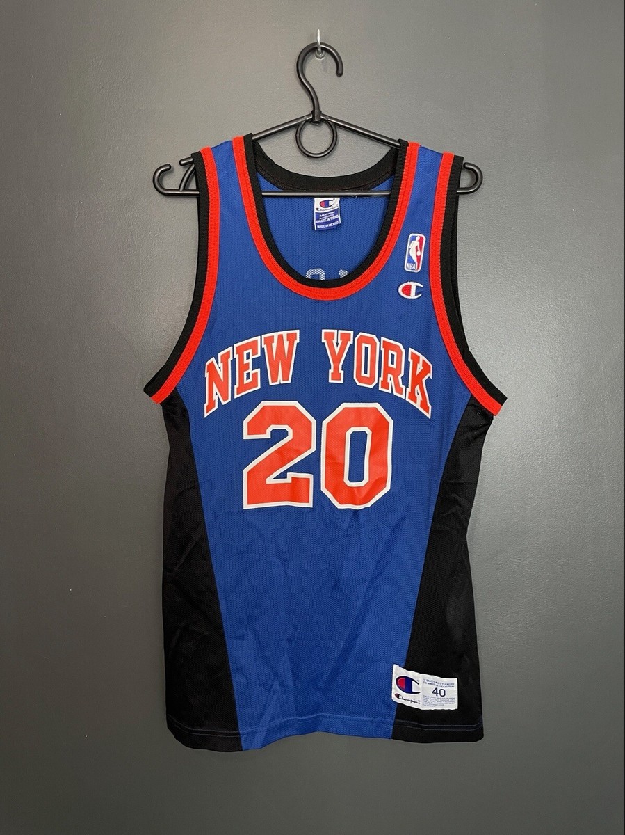 NEW YORK KNICKS NBA BASKETBALL JERSEY #20 HOUSTON CHAMPION SIZE 40
