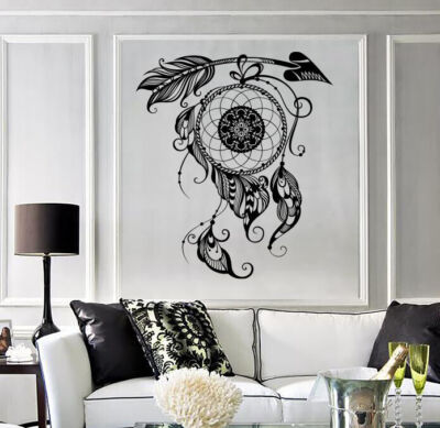 Vinyl Wall Decal Arrow Feathers Dreamcatcher Ornament Talisman (n1835)