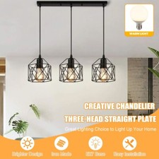 Image of Vintage Industrial Ceiling Pendant Light Hanging Retro Lamp LED Ceiling Light UK