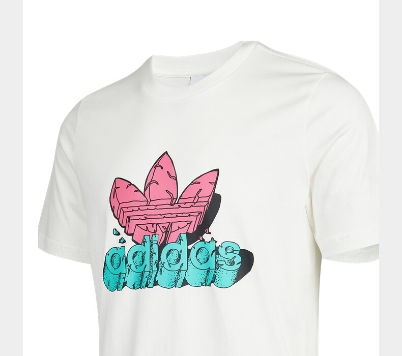 Adidas Originals Funny Dino Trefoil T-Shirt White/Multicolor Men's