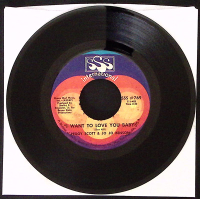 PEGGY SCOTT & JO JO BENSON ''I WANT TO LOVE YOU BABY''/WE GOT.. VINYL 45 VG 42-152