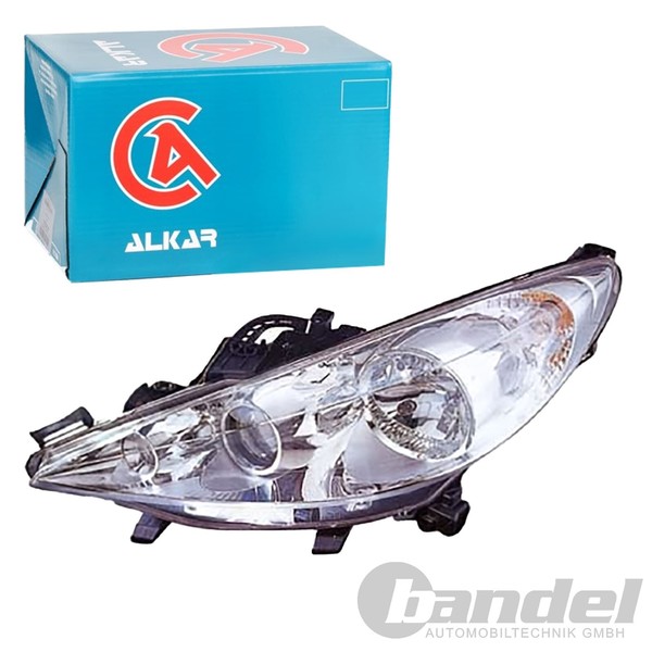 Alkar H7/H7/H1 Scheinwerfer +LWR-MOTOR Chrom Links Passend FüR Peugeot 207 207/2-image