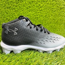 Under Armour Spotlight Franchise 4 RM Boys Size 4Y Black Running Football Cleats