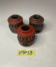 Lot of THREE (3) RIDGID 1-1/4" Die-Head Pipe Threaders (USED) 12R