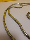 Tribal Style  Beaded Snake Spine Coil Tube Necklace Silver Tone Double Strand — photo 6