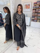 Bollywood Indian Women Kurti Pant Dupatta Set Designer Party Wear Top Kurta Set