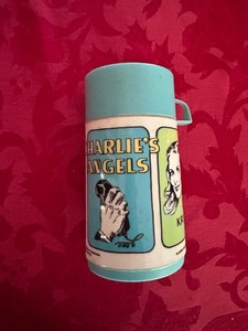 CHARLIE'S ANGELS THERMOS, PLASTIC, 6.5 INCHES TALL, 1977