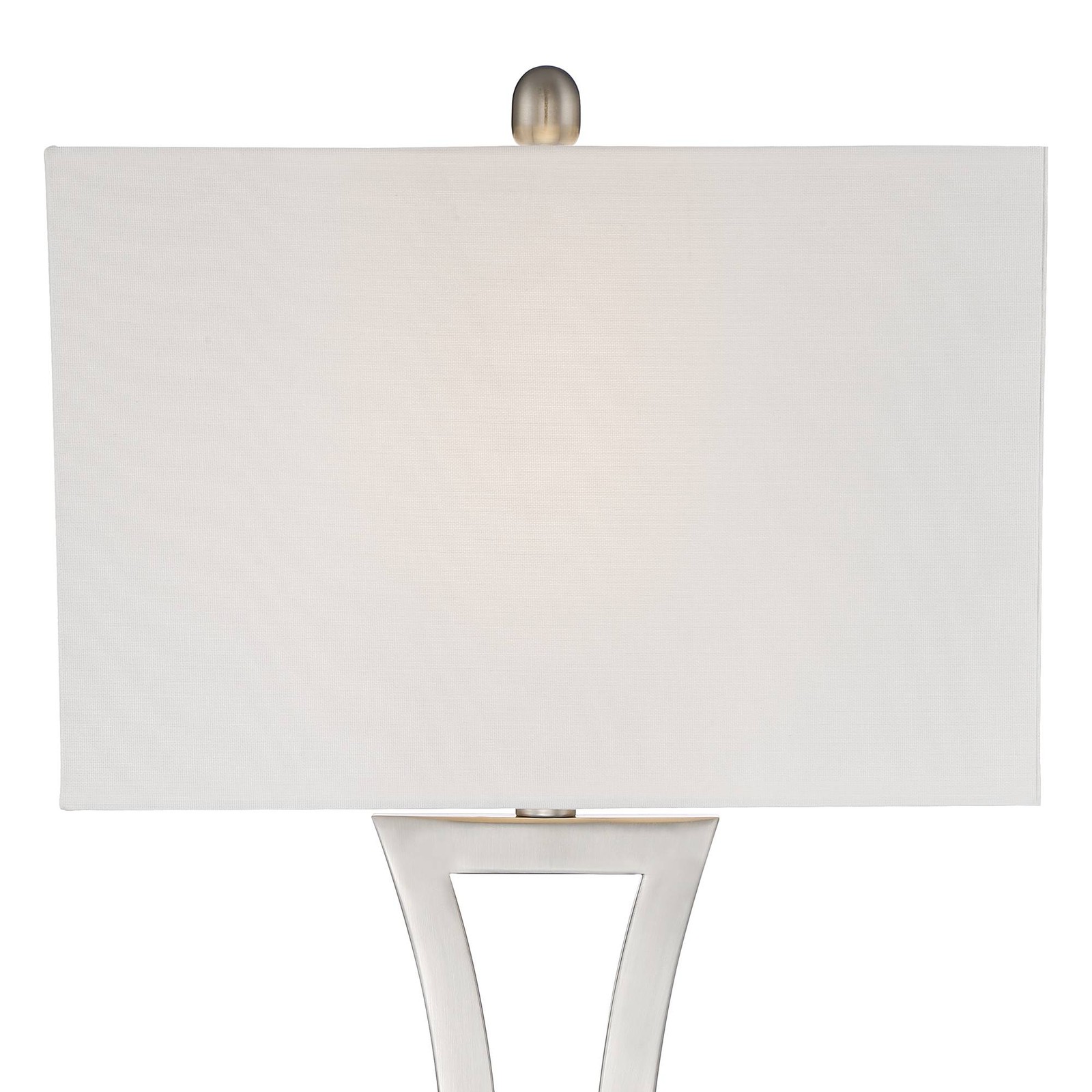 Roxie Modern Table Lamps 31" Tall Set of 2 Brushed Nickel Bedroom Living Room
