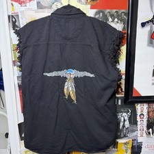 Coliseum Jeans Co Good Sports 2001 Biker Vest Size Large Vintage