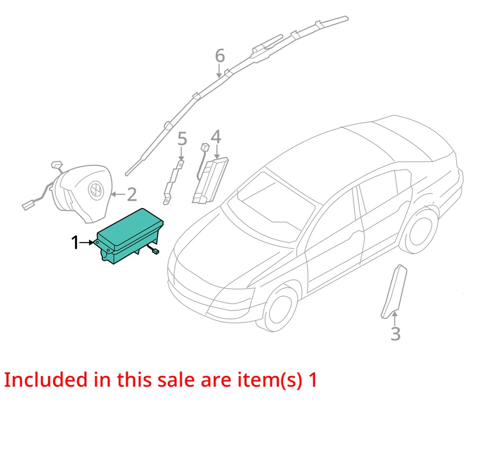 2013-2017 Volkswagen CC RH Passenger Dash Airbag Air Bag OEM Foto 4 de 4