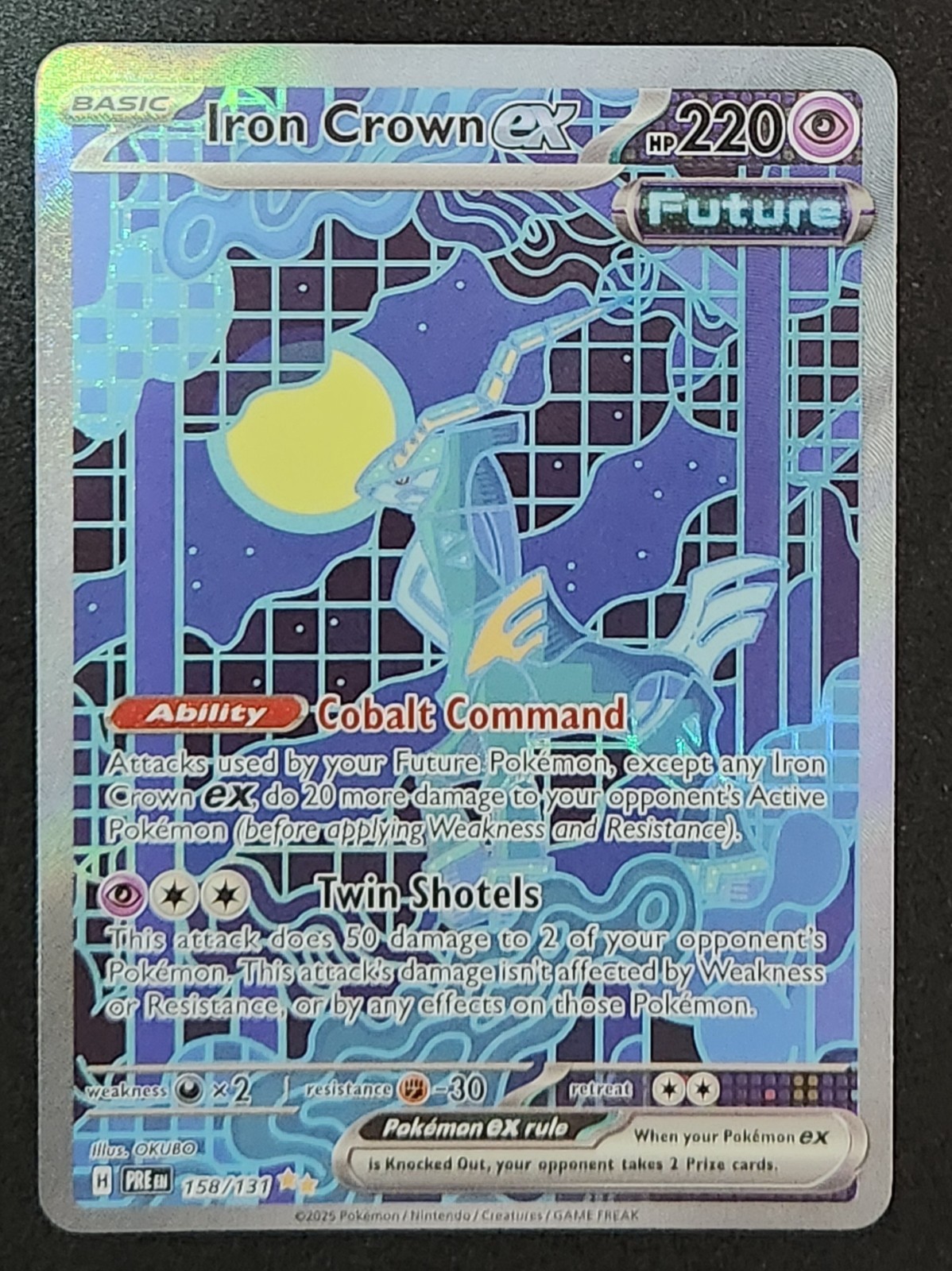 Pokemon Iron Crown EX 158/131 Prismatic Evolutions Special Illustration Rare