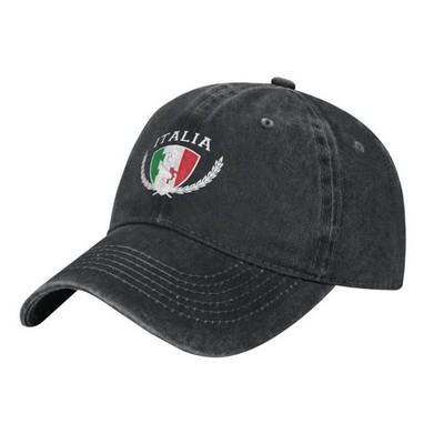 Y Y Y Italia Italy Italian Flag Printed Unisex Baseball Cap Sunshade Leisure Hat
