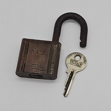 Vintage Yale & Towne Mfg Co. Padlock Lock With Key! Made In USA Hardened