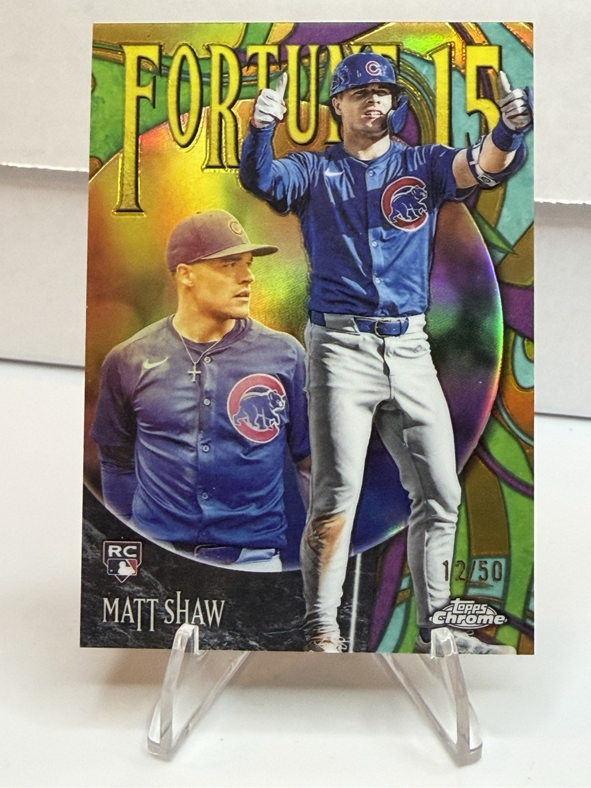 2025 Topps Chrome Update Series - Fortune 15 Matt Shaw #F15-24 Gold Refractor...