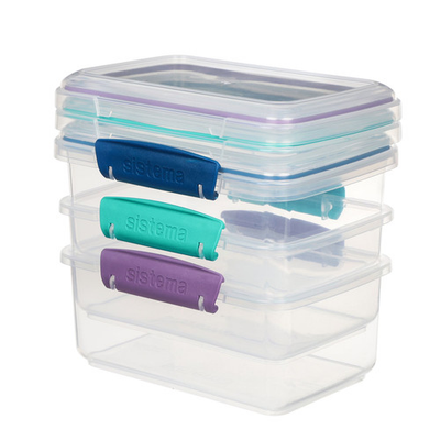 #ad #ad Sistema KLIP IT 4.1 Cup Plastic Food Storage Containers Set of 3 $15.73