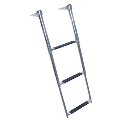 Windline 34'' H Stainless Steel 3-Step Telescoping Over Swim Platform Ladder