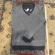 Jos A Bank Men s Sweater V Neck Long Sleeve Grey Brand New Size XL MRSP 95.00