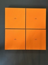 4 Authentic HERMES Empty Box For 2 Deep Plates Assiette Creuse H Deco W/Labels
